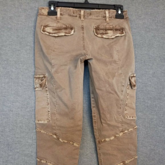 J Brand 1229K Houlihan Skinny Cargo Pant Size 25 Ankle Zippers Light Brown Khaki - Picture 10 of 10
